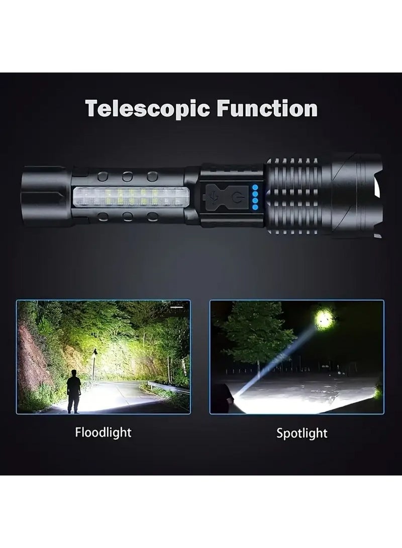 SHENYU New Strong Light Flashlight Portable USB charging with 2600mAh Battery White Laser Safety Flashlight Multi-Color Ligh Security flashlight for Tools Home Improvement  - Image 5