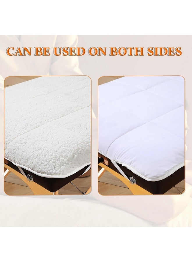 Oudain Fleece Massage Table Pad Set, 76 X 34 Inch Soft And Comfortable Massage Bed Pads, Thick Massage Table Pads Set Includes Pad And Face Rest Cover For Spa, Beauty Salon - Image 3
