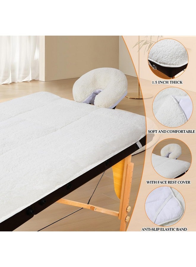 Oudain Fleece Massage Table Pad Set, 76 X 34 Inch Soft And Comfortable Massage Bed Pads, Thick Massage Table Pads Set Includes Pad And Face Rest Cover For Spa, Beauty Salon - Image 4