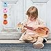 YOLOPLUS 17 Inch Kids Ukulele Guitar Toy 4 Strings Mini Children Musical Instruments Educational Learning Toy for Toddler Beginner Keep Tone AntiImpact Can Play with PicksStrapPrimary Tutorial - Image 3