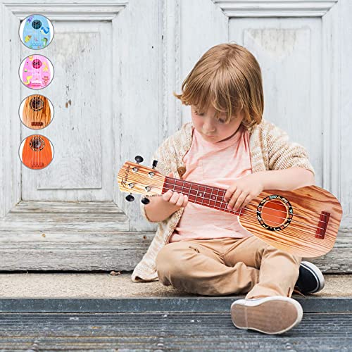 YOLOPLUS 17 Inch Kids Ukulele Guitar Toy 4 Strings Mini Children Musical Instruments Educational Learning Toy for Toddler Beginner Keep Tone AntiImpact Can Play with PicksStrapPrimary Tutorial - Image 5