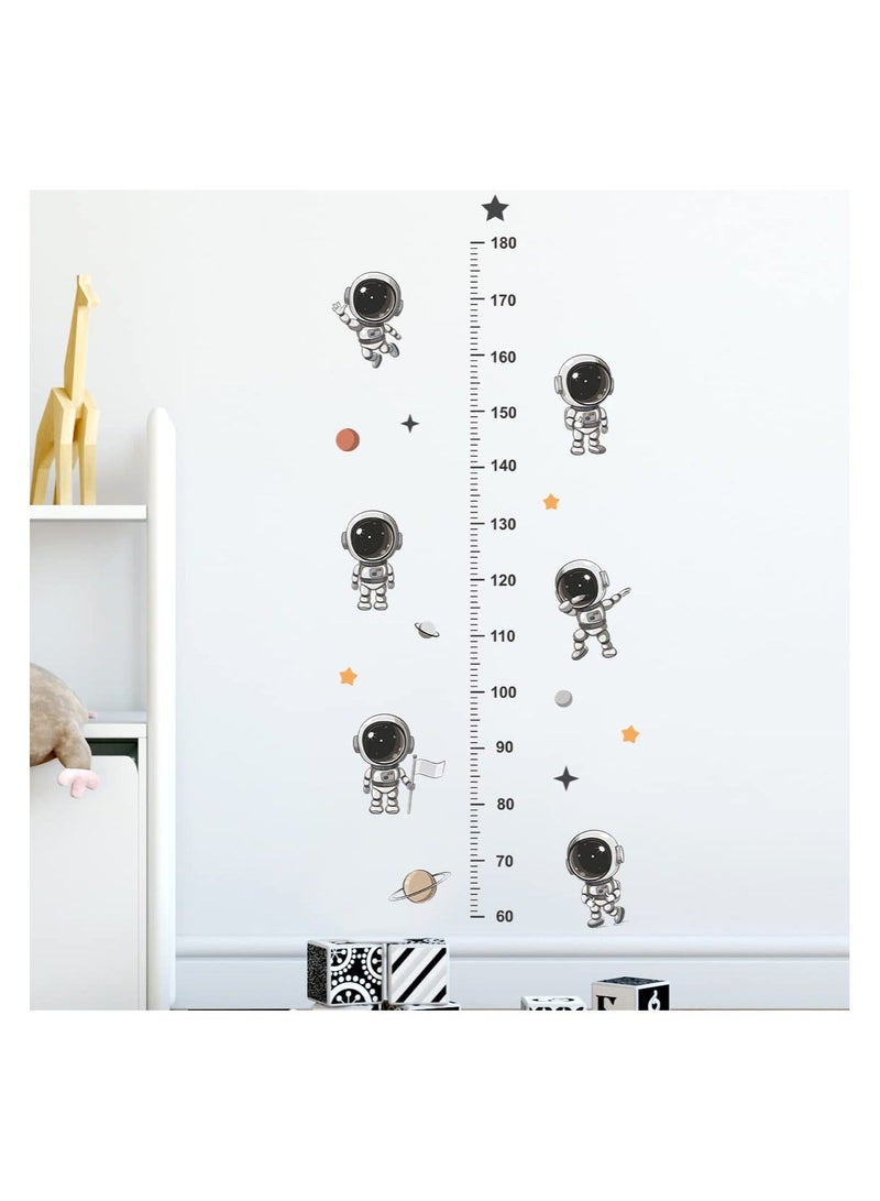 Generic 3D Space Astronauts Height Growht Chart Wall Decals Peel and Stick Measurement Growing Ruler Removable Stickers Decor for Kids Bedroom Nursery Classroom Playroom Home Walls Background Decoration  - Image 4