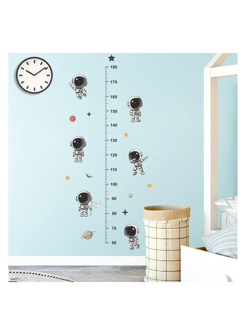 Generic 3D Space Astronauts Height Growht Chart Wall Decals Peel and Stick Measurement Growing Ruler Removable Stickers Decor for Kids Bedroom Nursery Classroom Playroom Home Walls Background Decoration  - Image 5