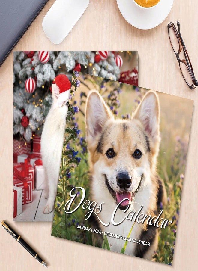OMEYA 2026 Wall Calendar - Calendar 2026: January 2026 - December 2026, 12" x 24" (Opened), Full Page Monthly View, Thick & Sturdy Paper for Gift, Perfect Calendar Organizing & Planning - Dogs Theme - Image 2