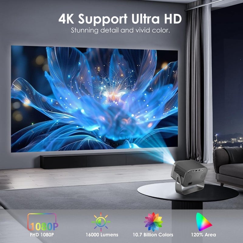 Mini Portable Projector 4K - Smart Projectors with Built-in Apps - Image 3