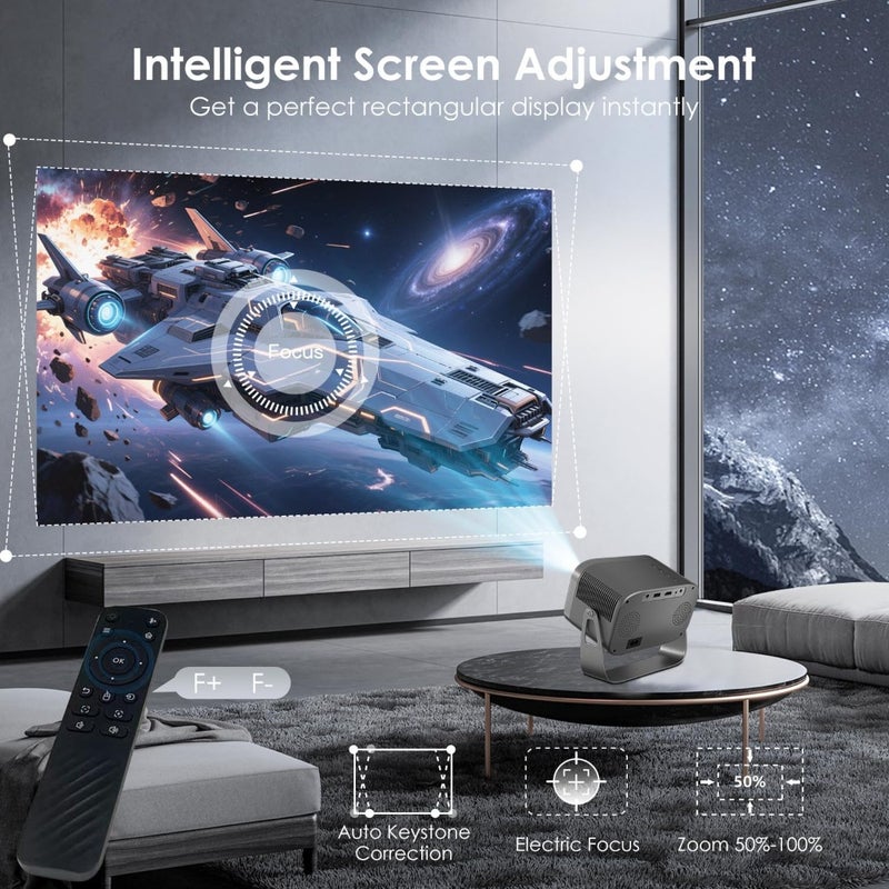 Mini Portable Projector 4K - Smart Projectors with Built-in Apps - Image 4