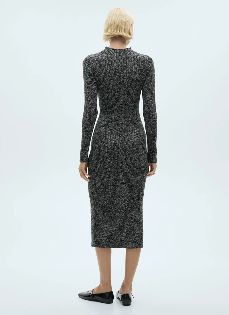 MANGO Casual Flecked Jersey Dress