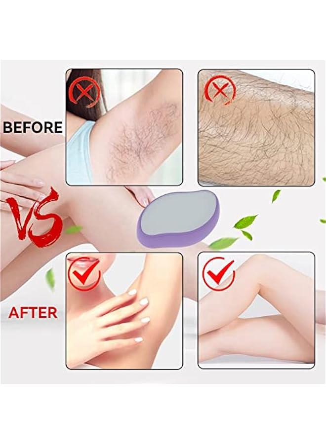 BWSJ Innovative Bleame Crystal Hair Eraser for Men  Women  lessly Remove Hair Achieve Silky Smooth Skin Purple Full Body Hair Remover - Image 2