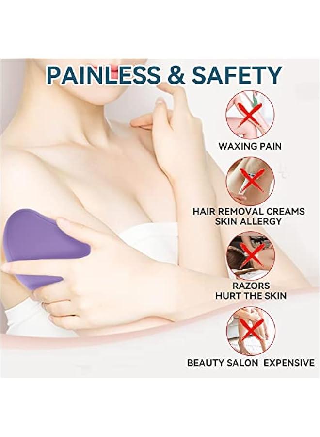 BWSJ Innovative Bleame Crystal Hair Eraser for Men  Women  lessly Remove Hair Achieve Silky Smooth Skin Purple Full Body Hair Remover - Image 5