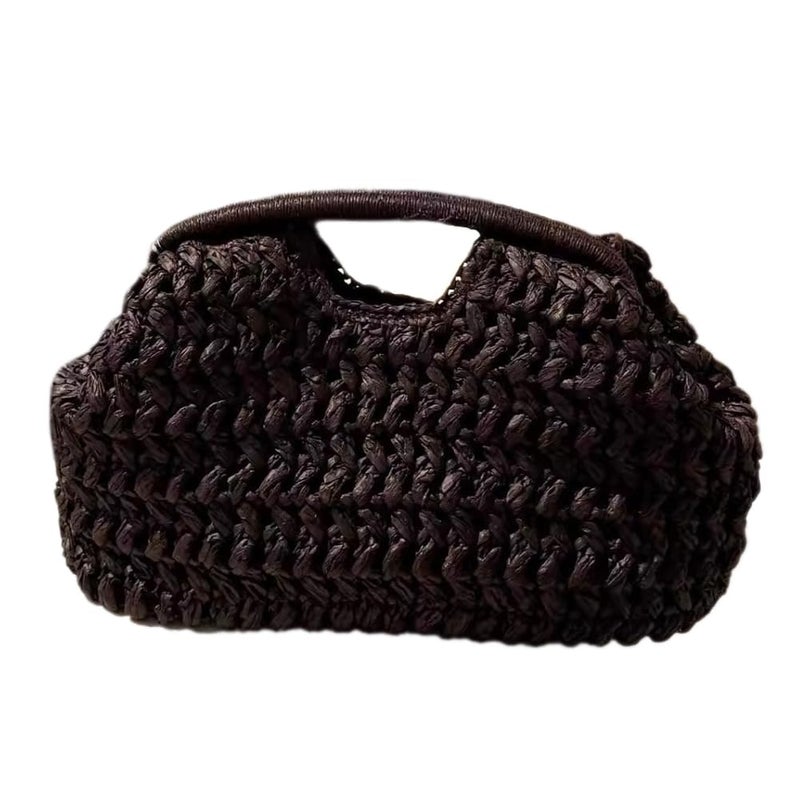 CUXVA Large Straw Clutch Bag for Women Summer Satchel Purse Fashion Woven Top Hanlde Handbags for Beach Vacation - Image 1