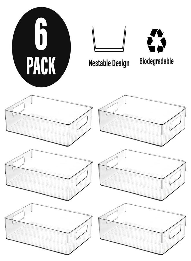 ShelfShaper Clear Plastic Storage Bins, Perfect for Kitchen Organization or Pantry Organization and Storage, Fridge Organizer Plastic Bins, Pantry Organization and Storage Bins, Cabinet Organizers - Image 4