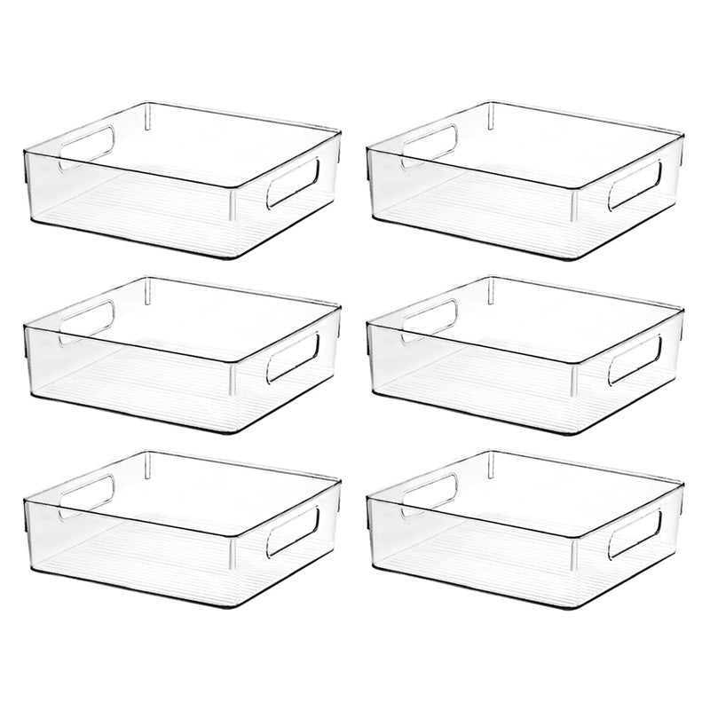 ShelfShaper Clear Plastic Storage Bins, Perfect for Kitchen Organization or Pantry Organization and Storage, Fridge Organizer Plastic Bins, Pantry Organization and Storage Bins, Cabinet Organizers - Image 1