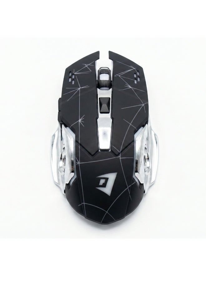JERTECH W200 NASUS Wireless Gaming Mouse – 2400 DPI – Ergonomic Design – High Polling Rate – Macro Pro – Black - Image 1