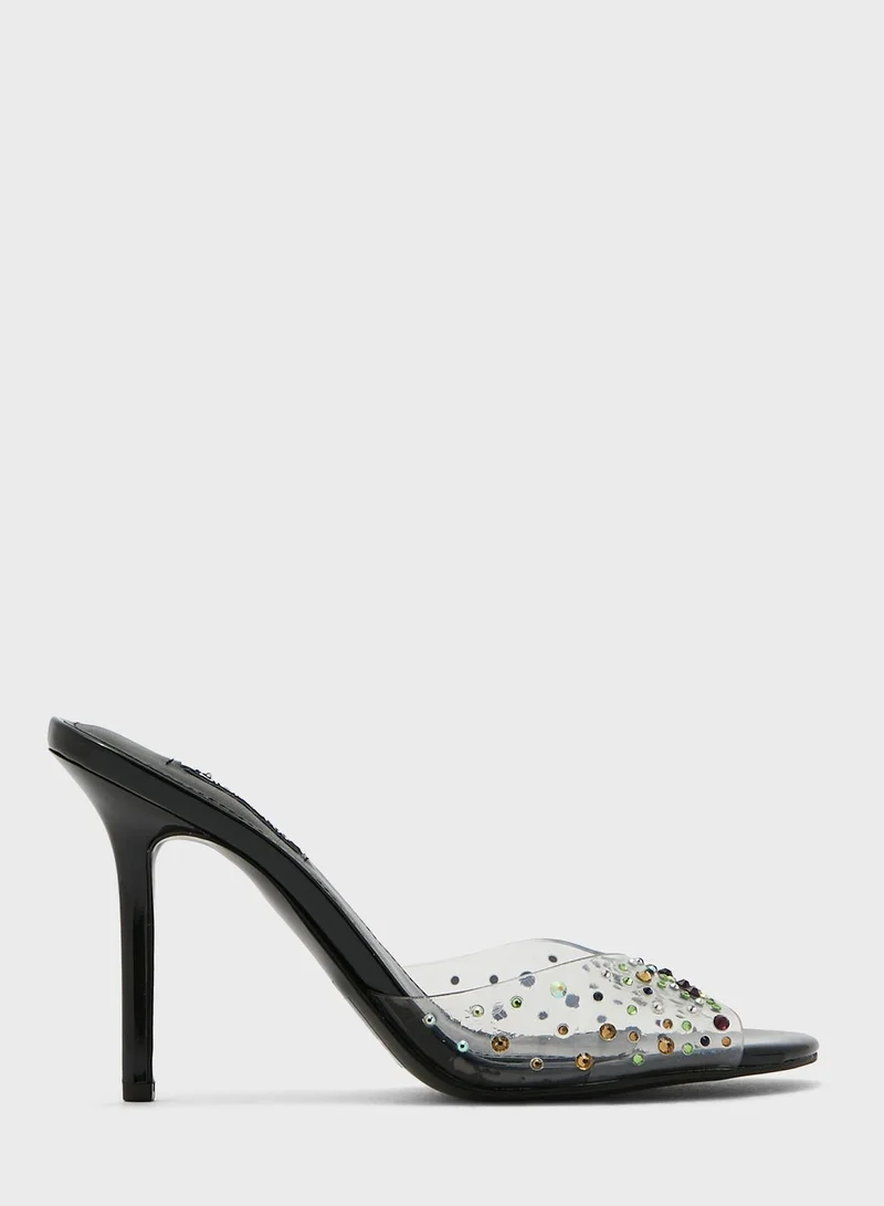 NINE WEST Casual High Heel Slip On Sandals