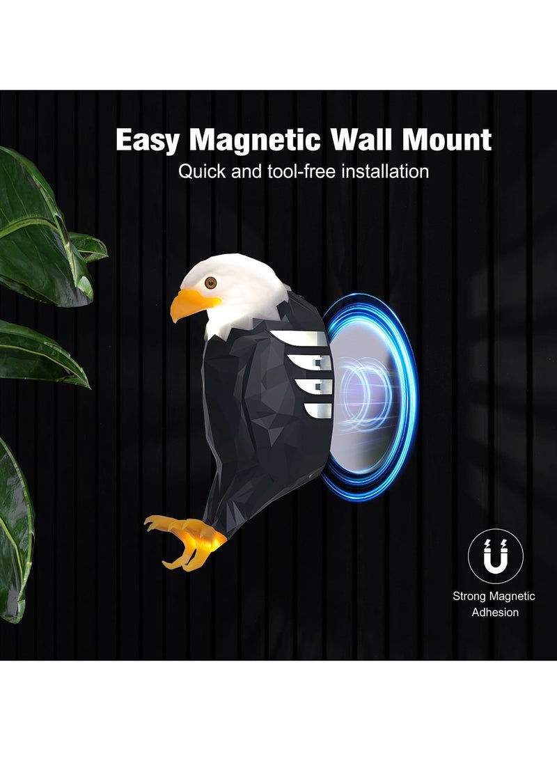 TIGER Bald Eagle Wall Light – American Eagle Night Light with Remote Control, Magnetic Wall Mounted Lamp for Bedroom, Living Room & Hallway, Battery Operated, Removable Charging Eagle Light  - Image 5
