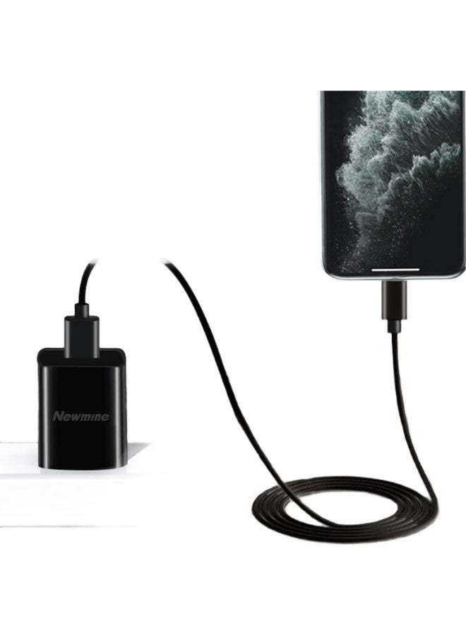 Newmine Apple Charger Set, 5V/2A Fast Power Adapter, Universal For Apple Iphone 14/S13/12/Ipad, Lc203 Two-Meter Charging Kit - Image 2