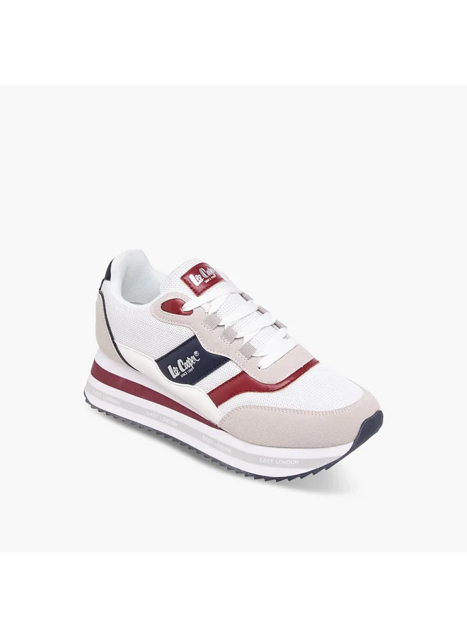 لي كوبر Women's Logo Print Lace-Up Sneakers