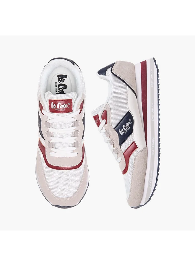 لي كوبر Women's Logo Print Lace-Up Sneakers