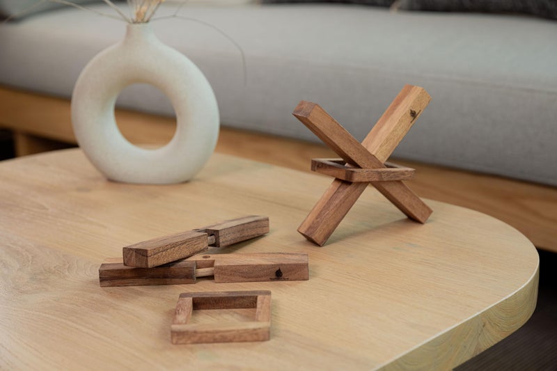 SiamMandalay X Cross Disentanglement Puzzle Wooden Brain Teasers for Adults Logic Games Gift Puzzle and Mind Teasers The Cross Out Tricky Games Wood IQ Puzzles Trick Lock - Image 5