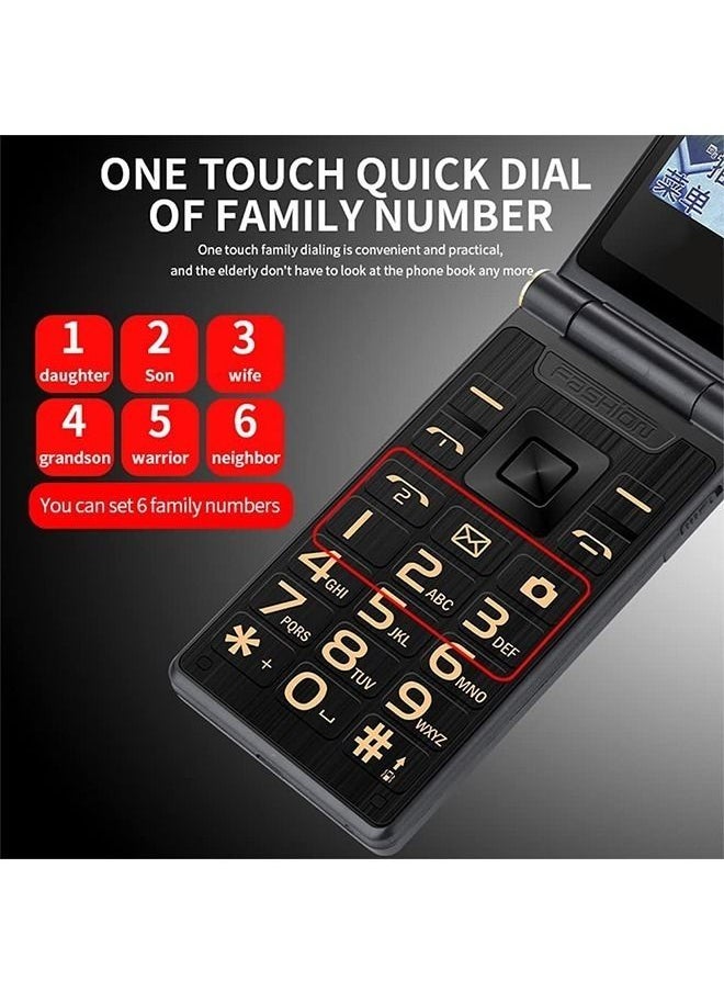 Generic - Cell Phone Flip Dual Screen 2.8 inch Touch Phone for Seniors - Image 1