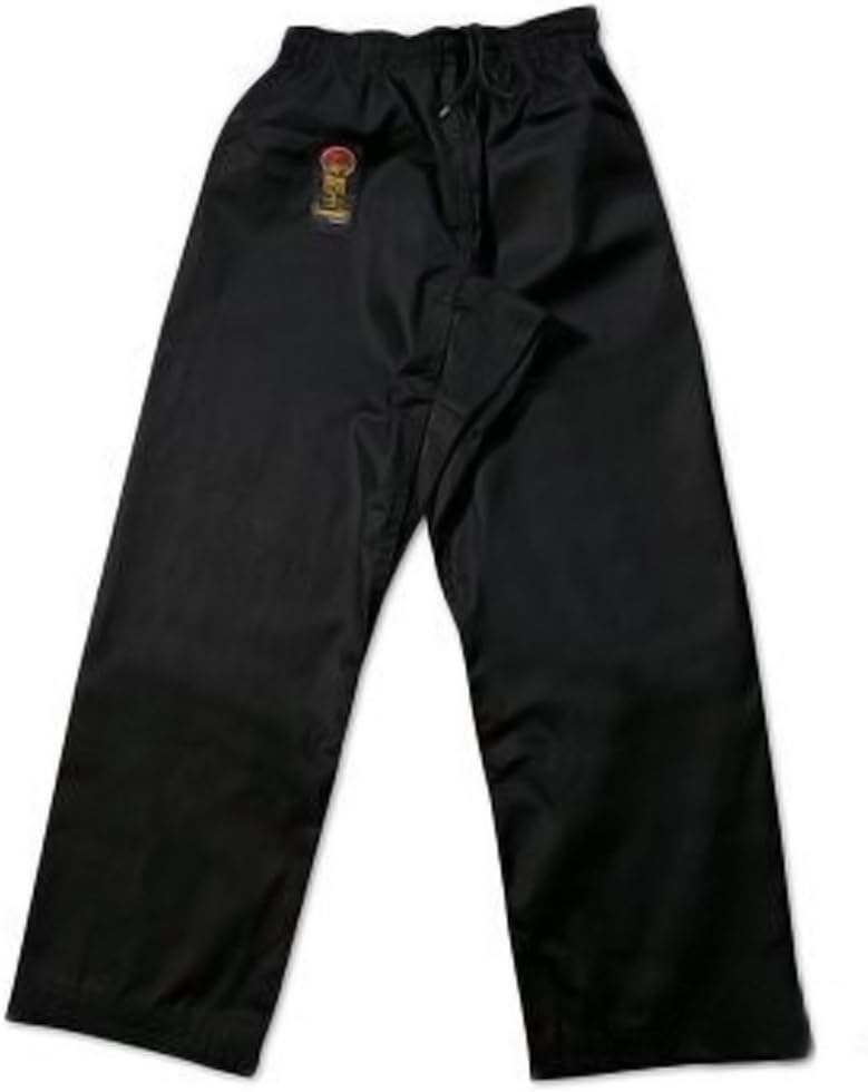 Gladiator 8oz Karate Pants w/Elastic Waist - Black - Size 3