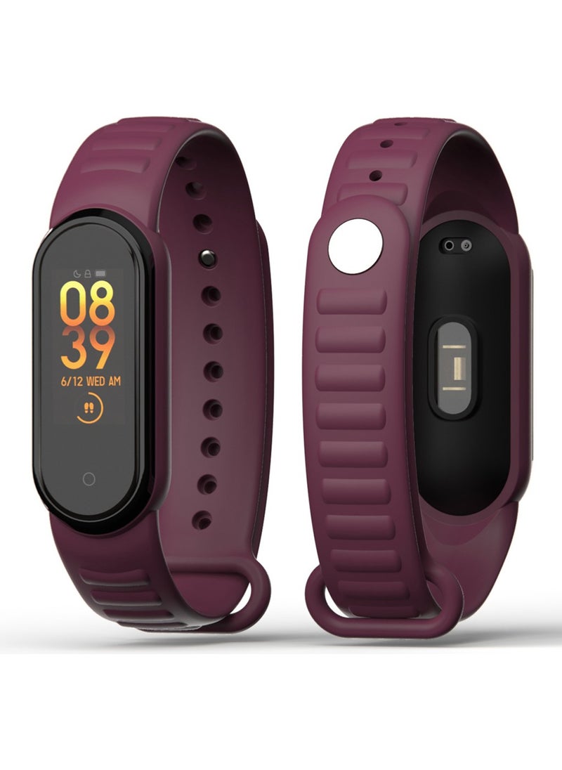 APEXEL Xiaomi Mi Band 5/6 Compatible Loop Patterned Silicone Band 