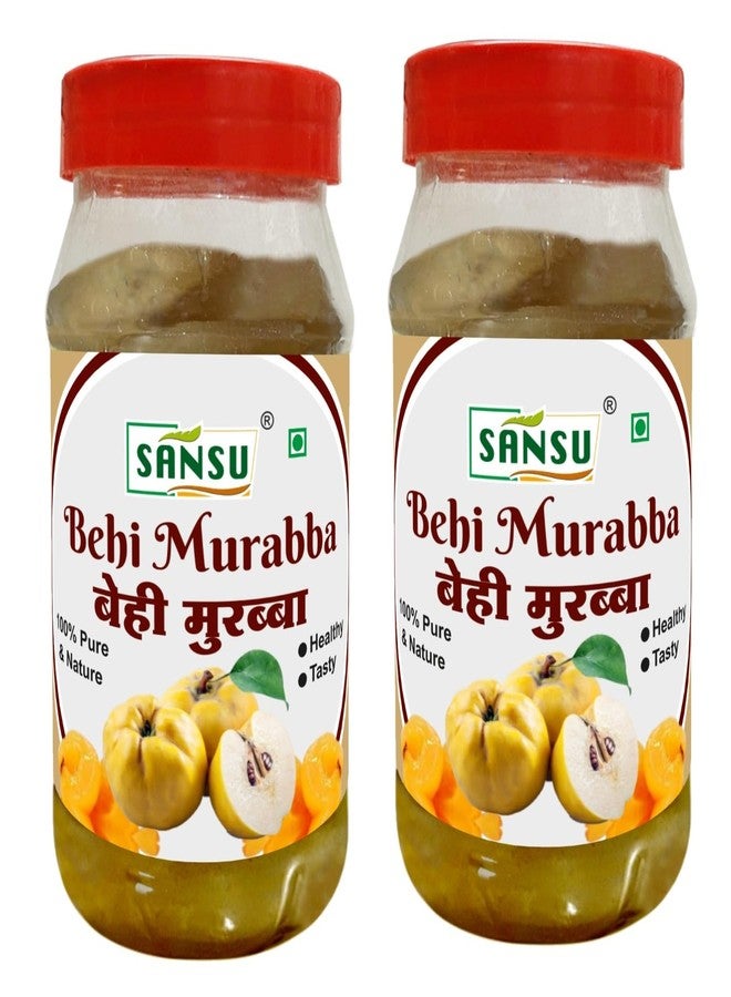 SANSU Behi Murabba 500g Natural Pure Hygienic" | Behi Murabba, Bihi Murabba, (Safarjal Murabba) (Quince Murabba) with "Raw Forest Honey" 500g (Pack of 2) - Image 1