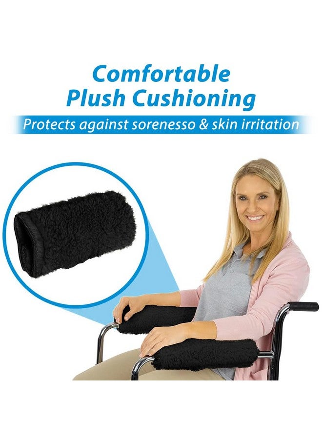 Hannea وسادات ذراع الكرسي HANNEA® 2 قطعة لراحة الذراعين ناعمة لتغطية ذراع الكرسي دعم مريح عالمي لملحقات كرسي المكتب، الكرسي المتحرك، مقبض المرحاض - Image 4