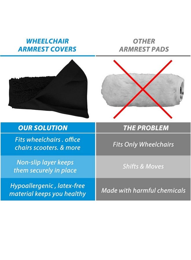 Hannea وسادات ذراع الكرسي HANNEA® 2 قطعة لراحة الذراعين ناعمة لتغطية ذراع الكرسي دعم مريح عالمي لملحقات كرسي المكتب، الكرسي المتحرك، مقبض المرحاض - Image 5
