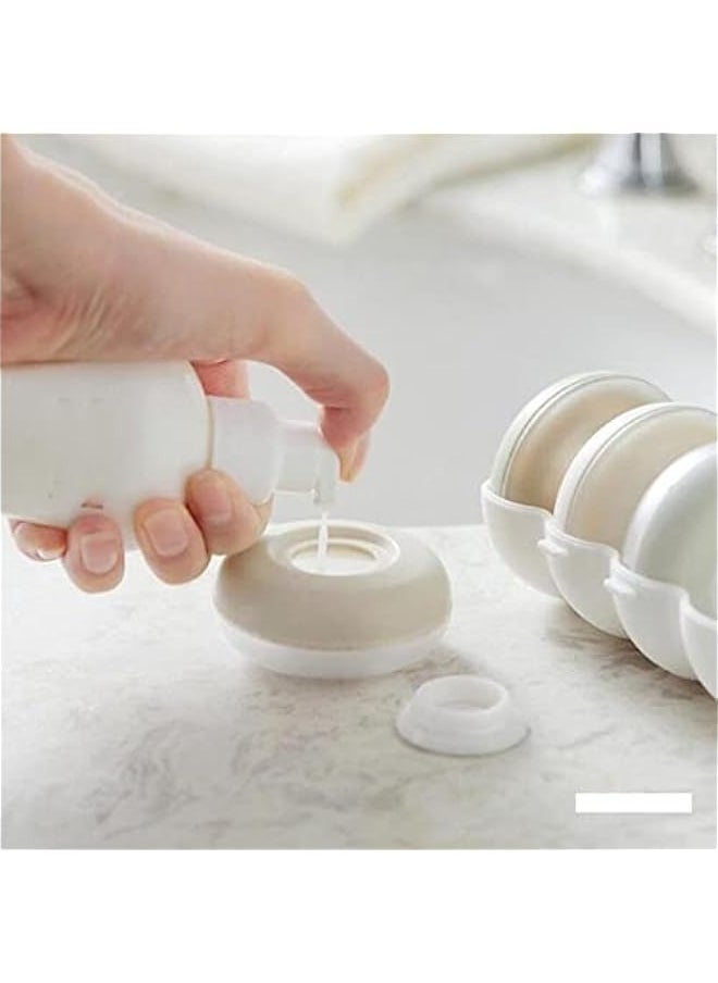 Plastic Travel Bottles, Refillable Bottles with Flip Cap, Plastic Hand Sanitizer Bottles, Clear Travel Bottles with Flip Cap, Small Empty Bottles for Shampoo,Toner and Lotion 4PCS
