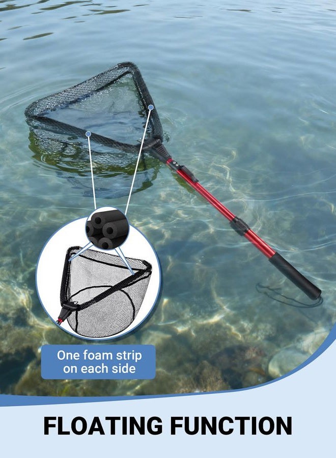 SARDVISA Foldable Fishing Net, Rubber Coated & Tangle-Free Landing Net for Easy Catch & Release, Telescopic Aluminum Handle with Non-Slip Grip, Compact for Kayak & Trout Salmon Bass Fishing - Image 5
