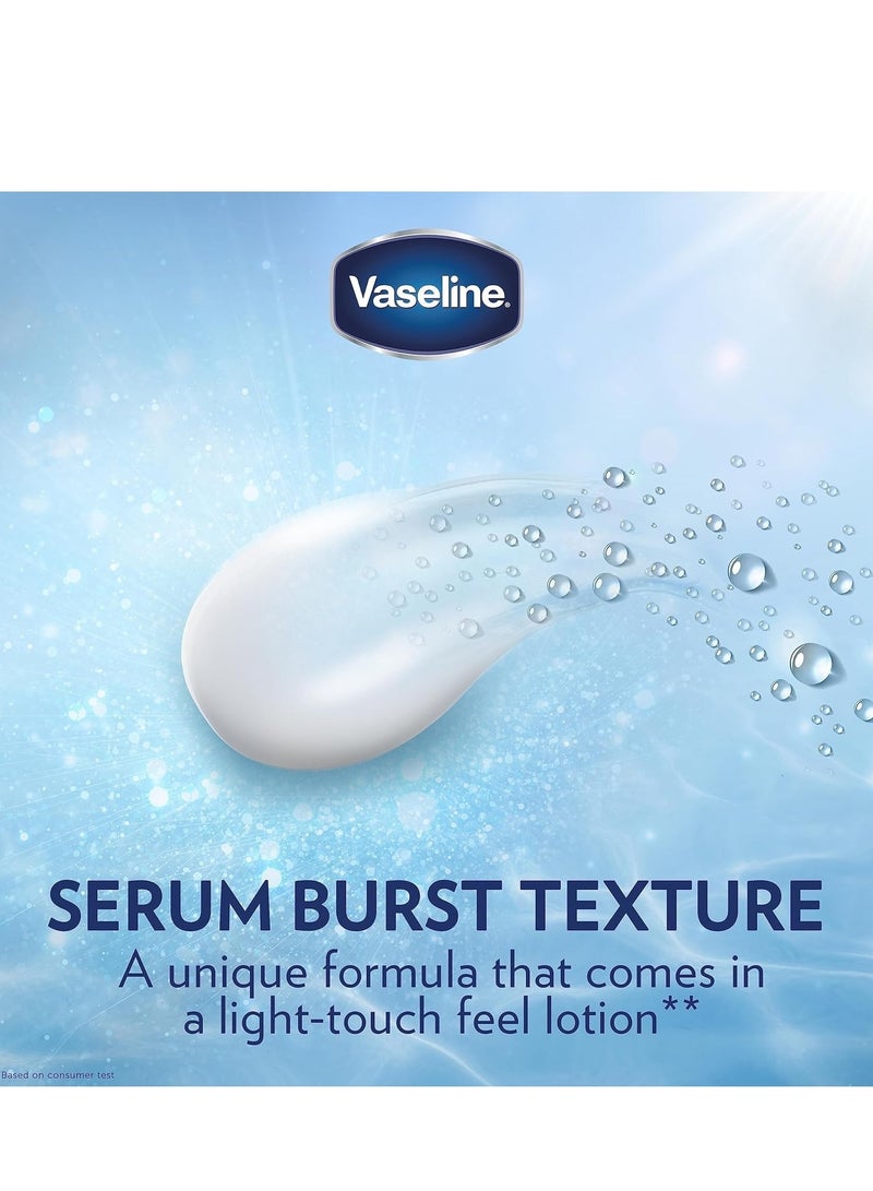 Vaseline Essential Even Tone Body Lotion with moisturising petroleum jelly, Flawless Glow, Gluta-Hya Serum Burst UV, 10X More Powerful than Vitamin C, 200ml - Image 3