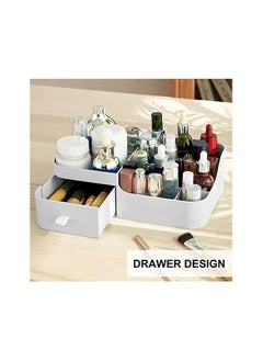 Spaceshoop Plastic Makeup Organizer With 6 Slots And Drawer  - Image 3