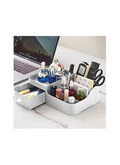 Spaceshoop Plastic Makeup Organizer With 6 Slots And Drawer  - Image 2