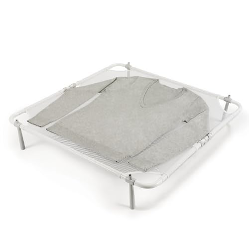 OXO Good Grips Folding Sweater Dryer, White, 26" sq. x 4-1/2" h - Image 1