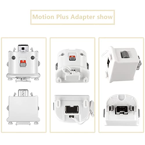 N.C NC 2 Pack Wii Motion Plus Adapter with 2 Silicon Case, for Wii Remote Controller, Motion Plus Adaptor Accelerator,wii Motion Plus Attachment (White) - Image 4