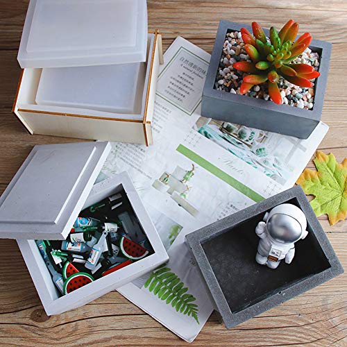Wehous Silicone Tissue Box Resin Mold with Lid Epoxy Resin Casting Mould Tissue Box Cover Napkin Holder DIY Jewelry Trinket Storage Gift Box Craft Supplies Making Home Decoration Gift - Image 3