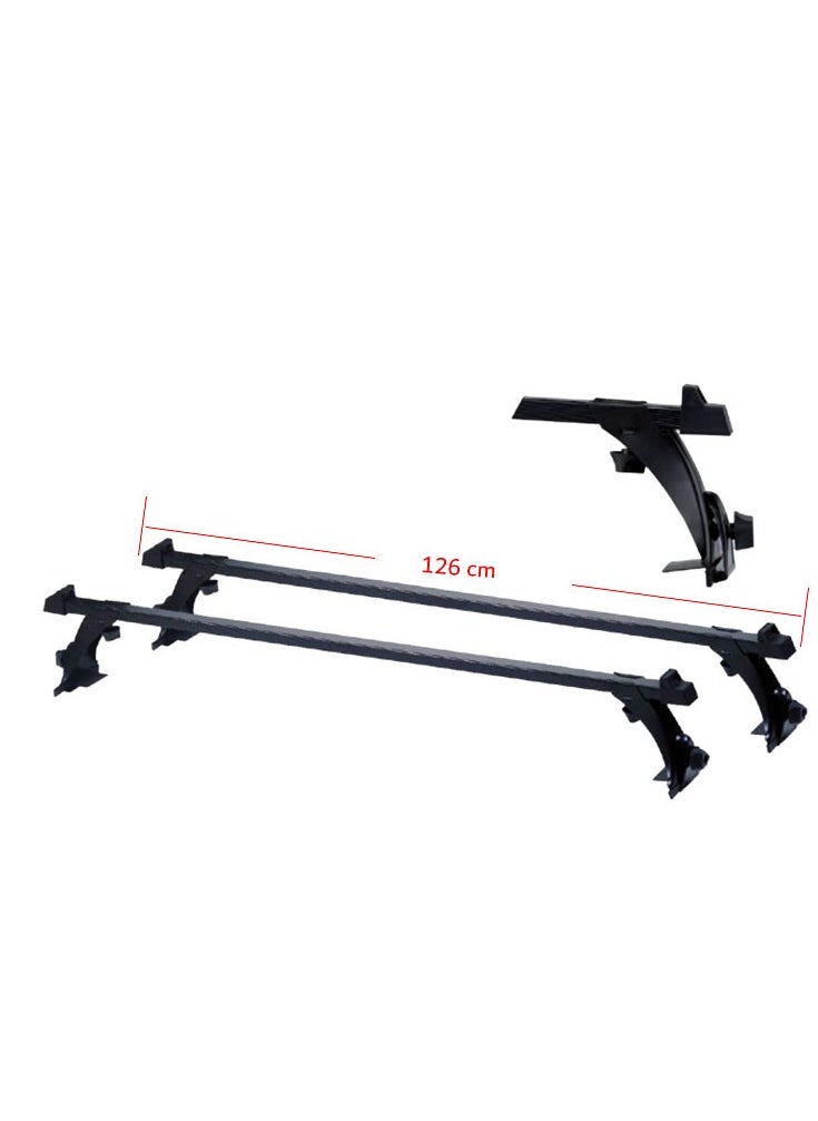 Al Khateeb Universal Car Roof Cross Bar With Bracket Clip, Black 