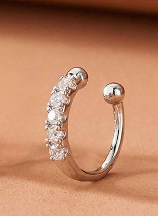 تايك تو Silver Crystal Nose Cuff
