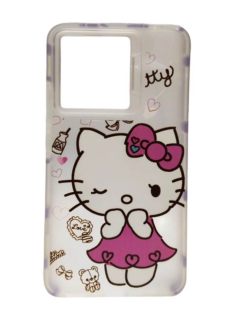 CFS Cute Cat Design TPU Back Cover for Xiaomi Note 13 4G - Multicolor - Image 1