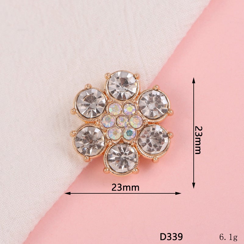 Creative Flower Diamond Pendant Phone Case DIY D339 six big drill (white) 