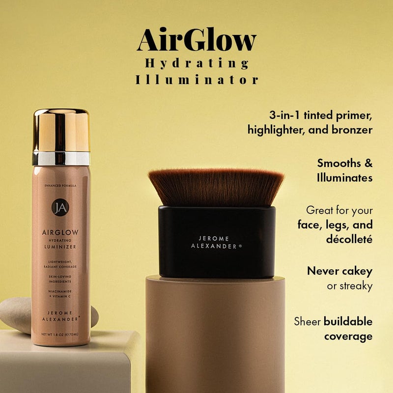 Jerome Alexander MagicMinerals AirGlow Tinted Highlighting Night Mist, Illuminating Airbrush Tinted Moisturizer Spray | 2PC | Natural Pearl - Image 2