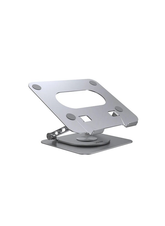 Laptop Stand with 360° Rotating Base, Adjustable, Aluminum alloy and supports up to 4.4kg