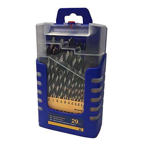Fisch Brad Point Drill Bit Set, 29-Piece Chrome Vanadium Wood Drill Bits, Sizes from 1/16th to 1/2th Inches, FSF-364757 - Image 4