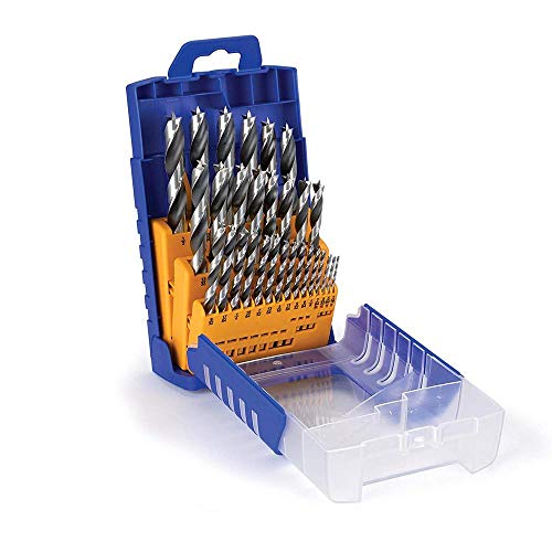 Fisch Brad Point Drill Bit Set, 29-Piece Chrome Vanadium Wood Drill Bits, Sizes from 1/16th to 1/2th Inches, FSF-364757 - Image 2