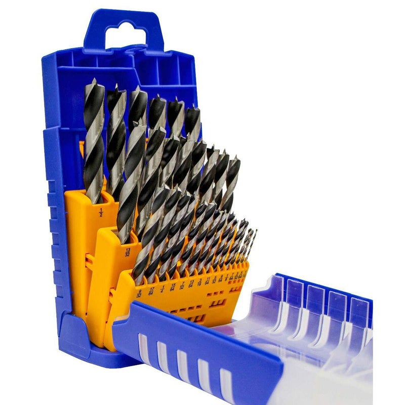 Fisch Brad Point Drill Bit Set, 29-Piece Chrome Vanadium Wood Drill Bits, Sizes from 1/16th to 1/2th Inches, FSF-364757 - Image 5