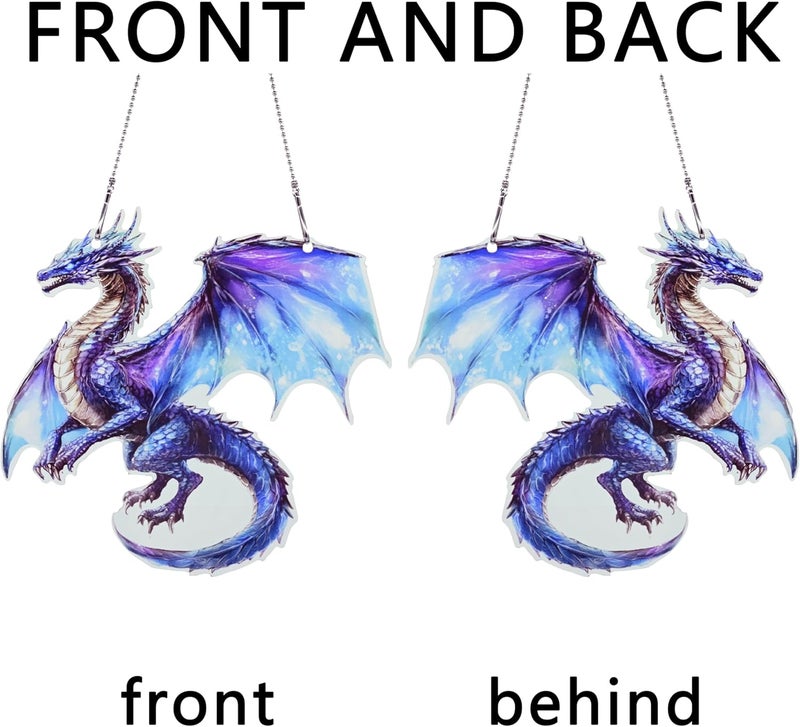 thmnj Dragon Ornaments Colorful Window Hanging Decorations Home Wall Decor for Bedroom Patio Indoor Outdoor - Image 4