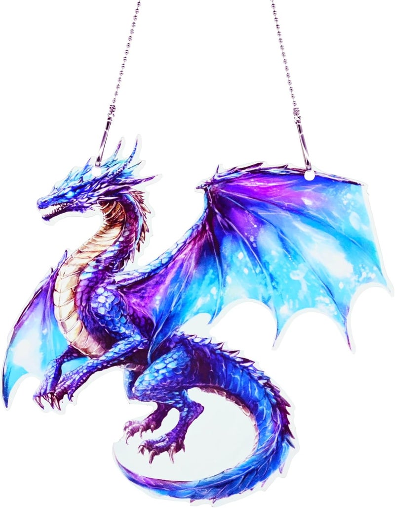 thmnj Dragon Ornaments Colorful Window Hanging Decorations Home Wall Decor for Bedroom Patio Indoor Outdoor - Image 1
