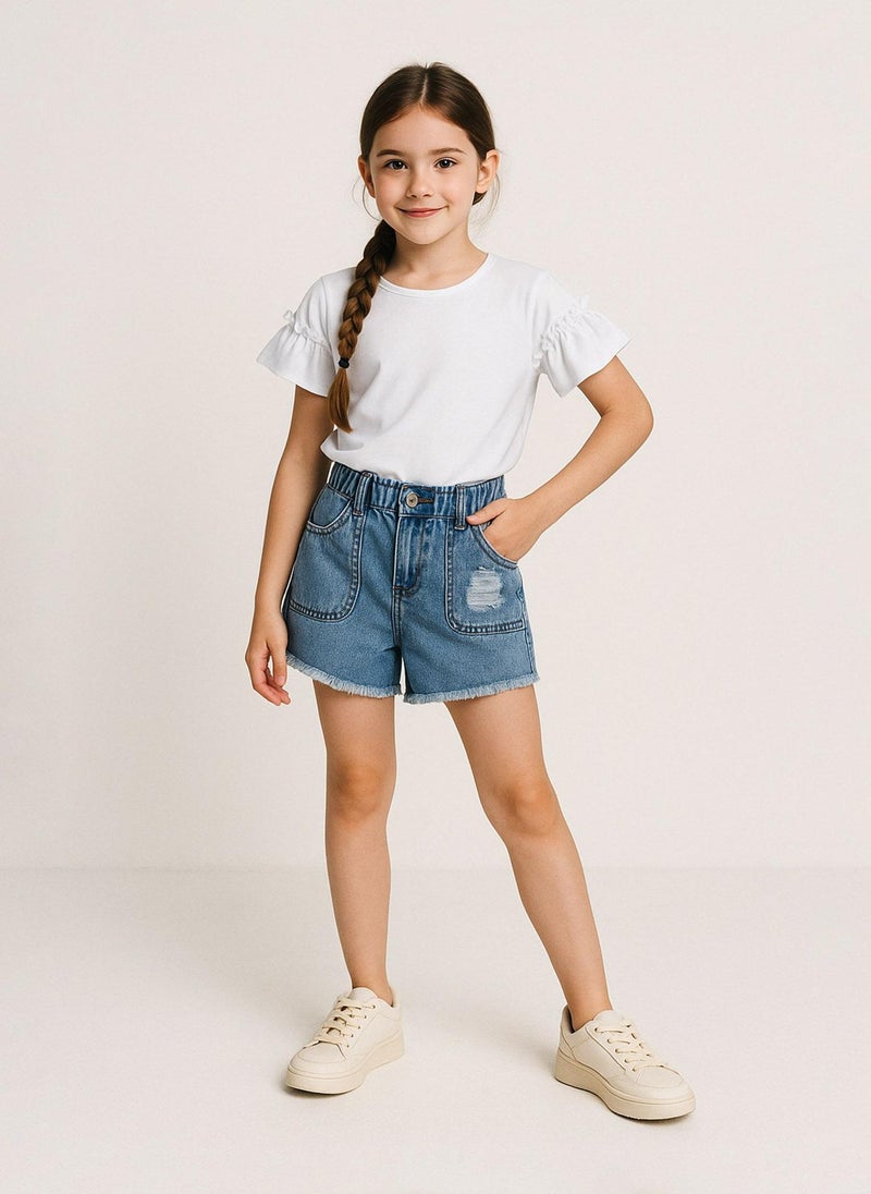 مينوتي شورت جينز للبنات - Image 1