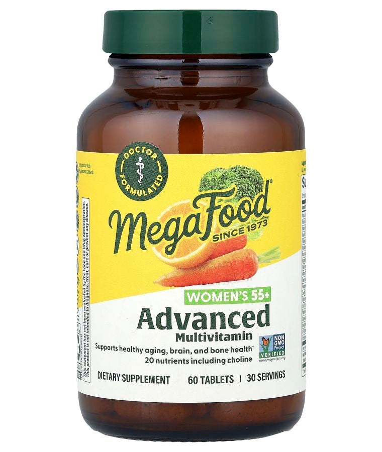 MegaFood Women's 55+ Advanced Multivitamin 60 Tablets